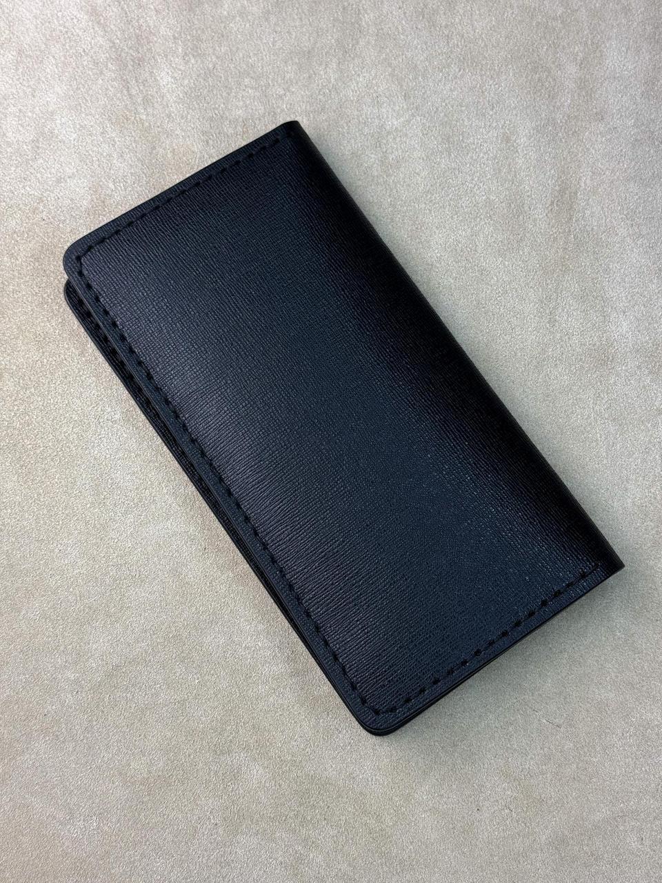 Портмоне чоловіче ручна робота з натуральної шкіри Saffiano Чорний (2664160043)