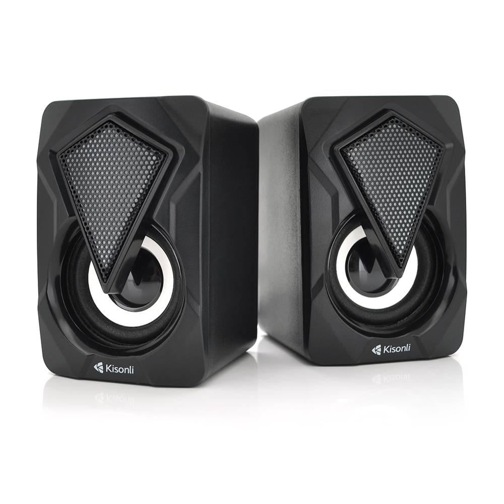Колонки для ПК і ноутбука Kisonli L-9090 USB/3,5 мм 2х3W 20Hz- 20KHz з вбудованим підсилювачем Black (34595)