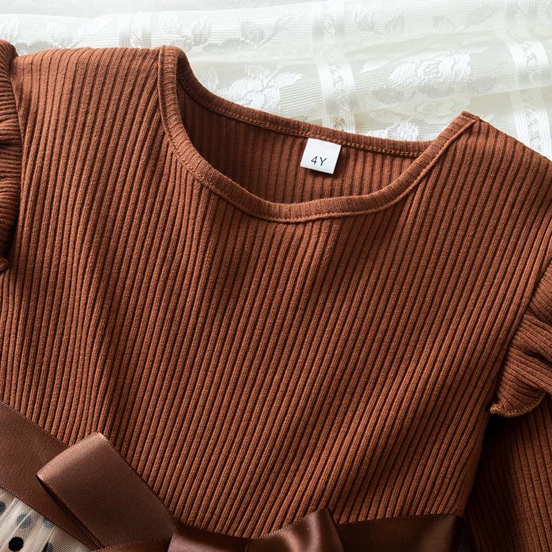 Сукня святкова дитяча KatyKids Емілія з довгим рукавом та пишною спідницею в горох 110 см Мокко з бежевим (11055460600) - фото 7 Сукня святкова дитяча KatyKids Емілія з довгим рукавом та пишною спідницею в горох 110 см Мокко з бежевим (11055460600) - фото 7