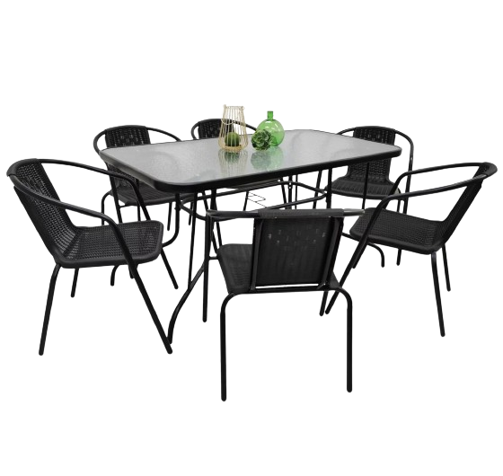 Комплект садових меблів JUMI Garden Bistro стіл 150x90 см і 8 крісел Комплект садових меблів JUMI Garden Bistro стіл 150x90 см і 8 крісел