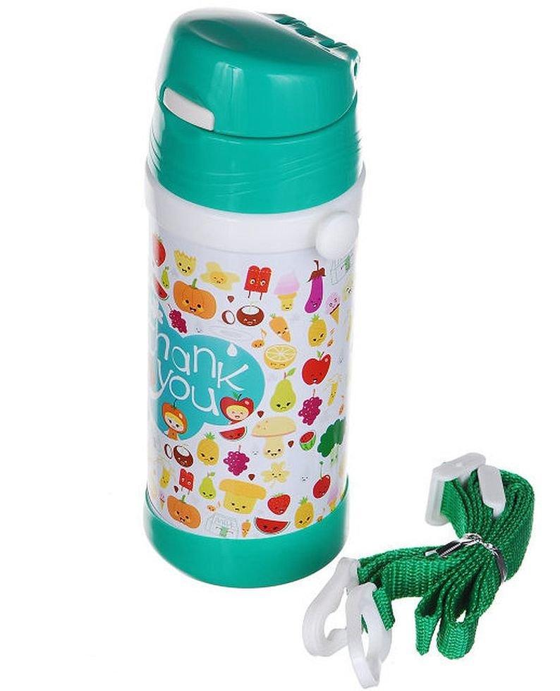 Дитячий термос А-плюс Fl-1776 з трубочкою 320 мл Зелений (bks_02084)