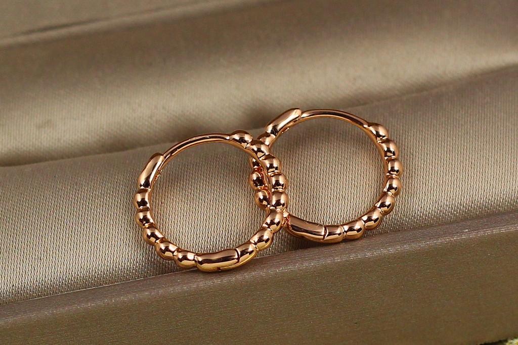 Серьги Xuping Jewelry колечки гравити 1,4 см Золотистый
