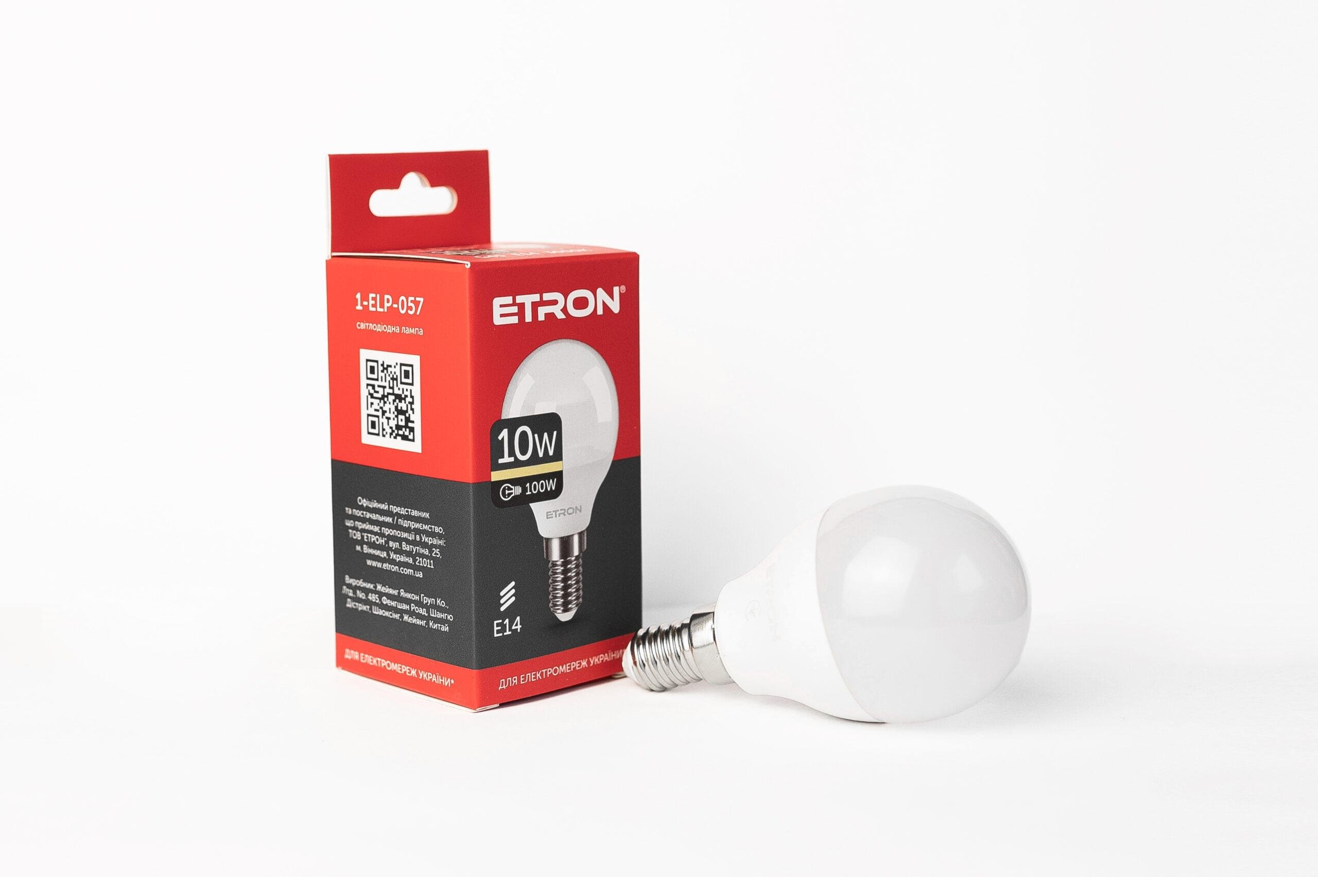 Лампа LED Etron Light 1-ELP-057 G45 10 Вт 3000 K 220 В E14