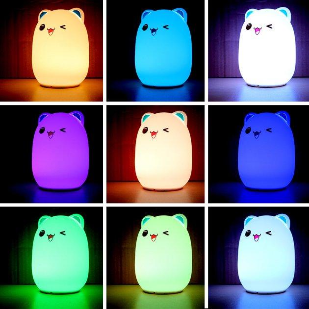 Ночник детский Light Cat Silicone Lamp Котик аккумуляторный силиконовый (13312321) - фото 4