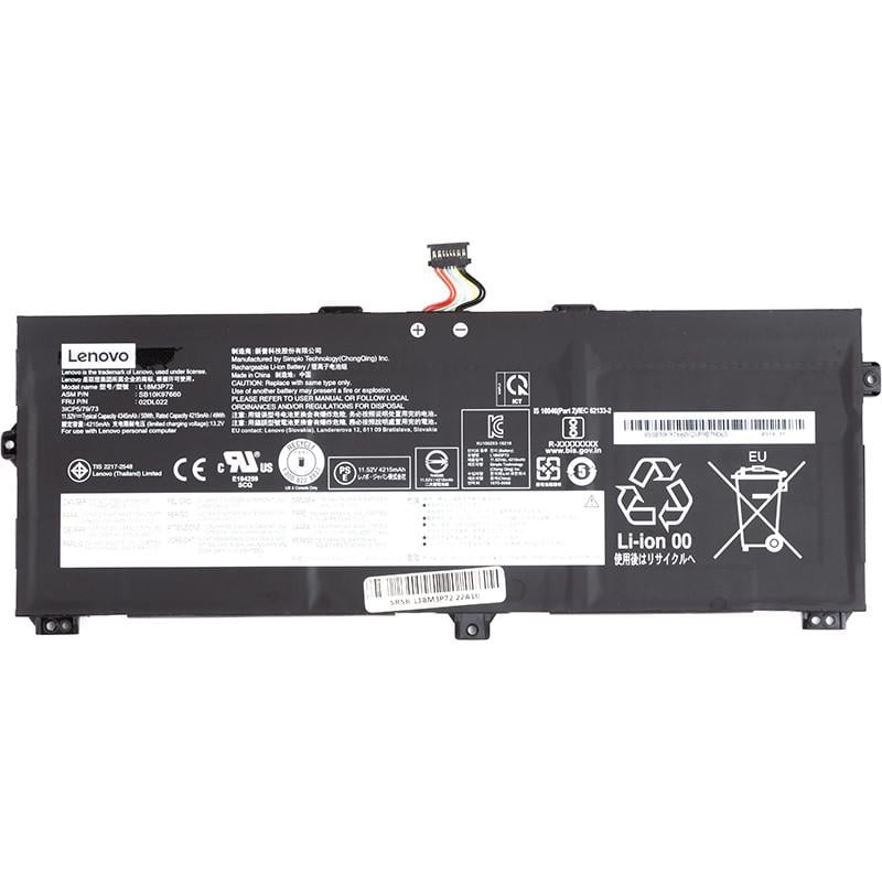 Акумулятор Power для ноутбуків Lenovo ThinkPad X390 Yoga L18M3P72 11,55V 4211mAh