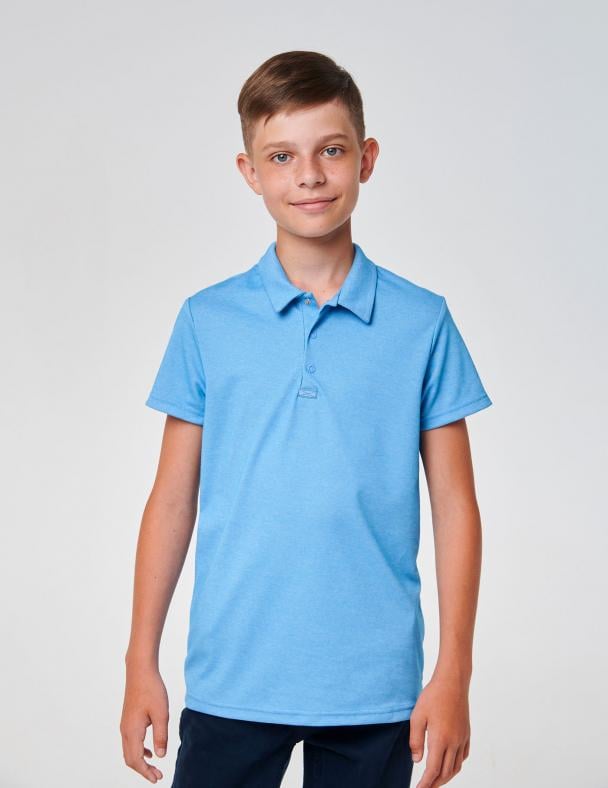 Футболка-поло для мальчика Smil Интерлок 170 см Синий иней (114892)