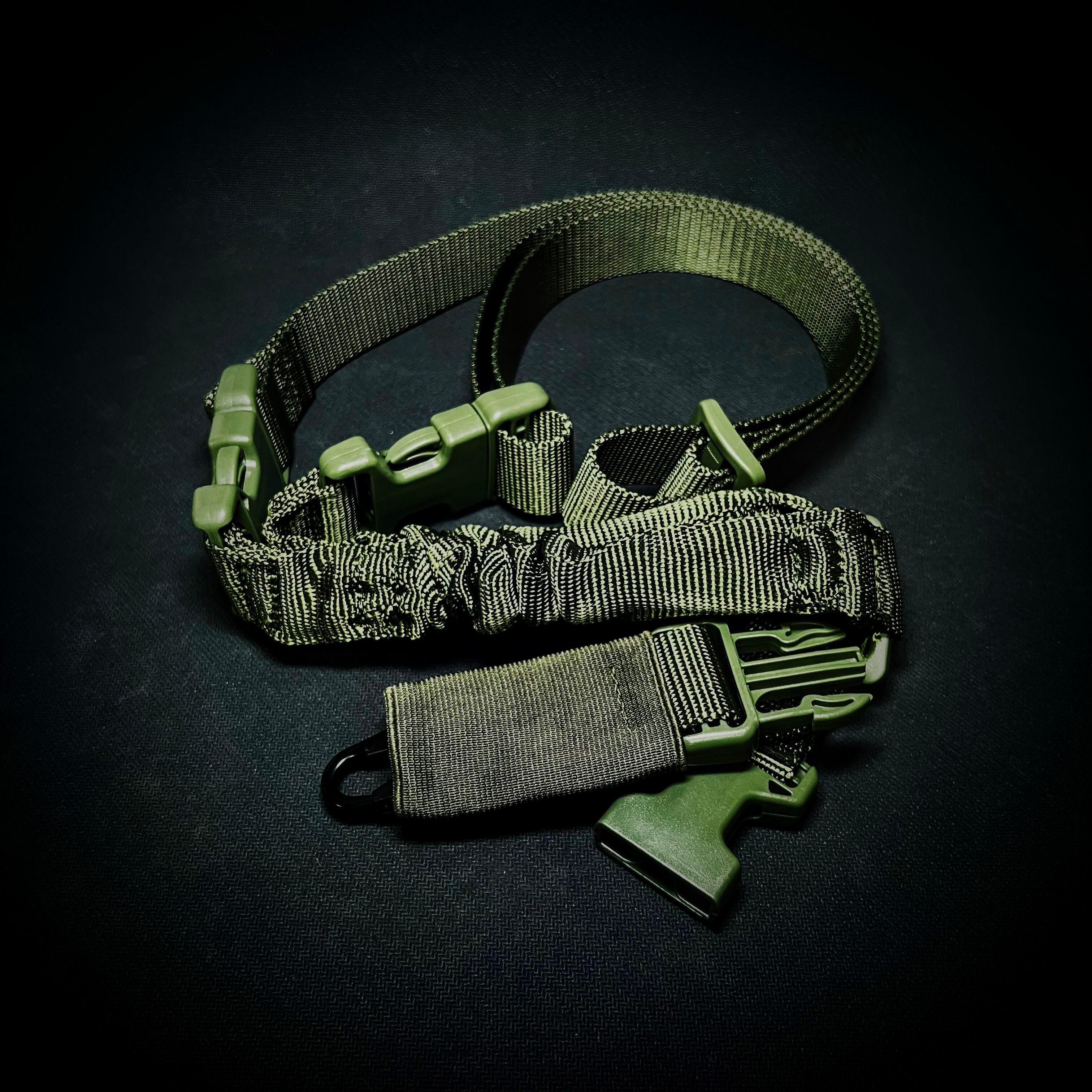 Ремень одноточечный с карабином и утяжкой Олива (one-point-1-ol) - фото 2 Ремень одноточечный с карабином и утяжкой Олива (one-point-1-ol) - фото 2