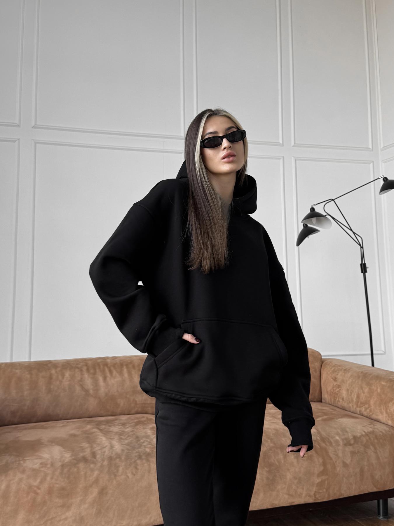 Кофта женская Over зимняя флисовая XL Черный (26320/4) - фото 7