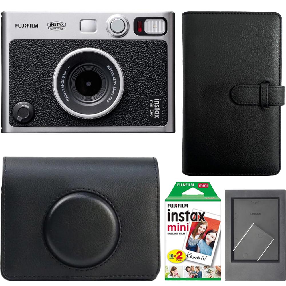 Камера моментальной печати Fujifilm Instax Mini Evo Hybrid + чехол/фотопленка 20 шт./альбом на 80 фотографий/фоторамка Black (12053098) Камера моментальной печати Fujifilm Instax Mini Evo Hybrid + чехол/фотопленка 20 шт./альбом на 80 фотографий/фоторамка Black (12053098)