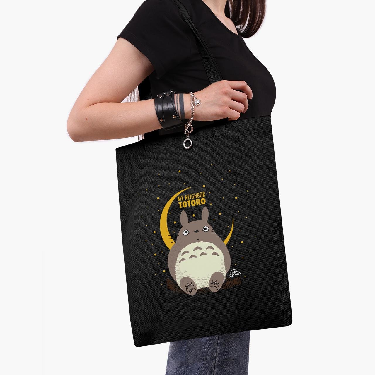 Еко сумка шоппер My Neighbor Totoro 41х35 см Чорний (9227-2657-BK)