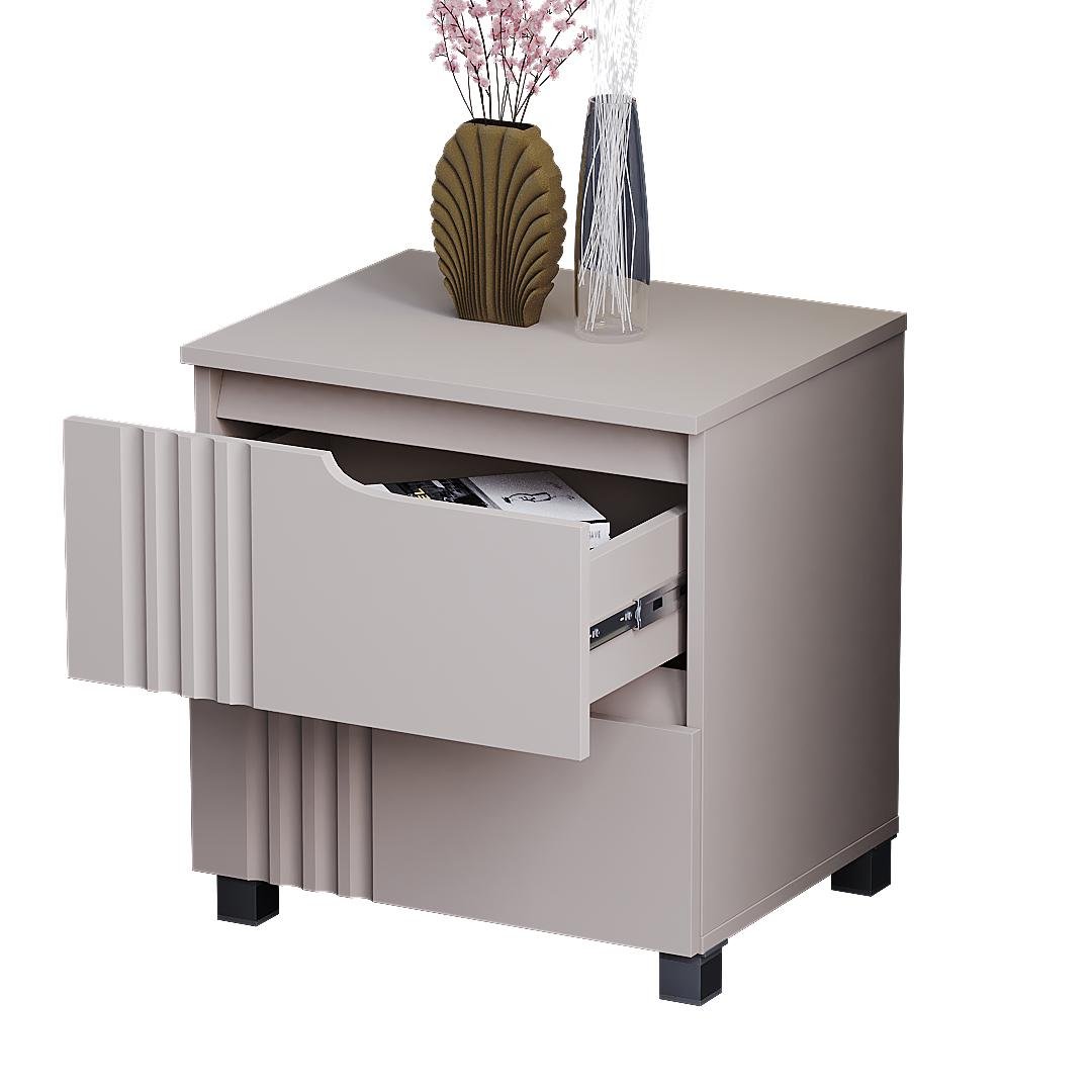 Тумба приліжкова DiPortes Портленд К-25 МДФ 50/53/40 см Кашемір (01460)