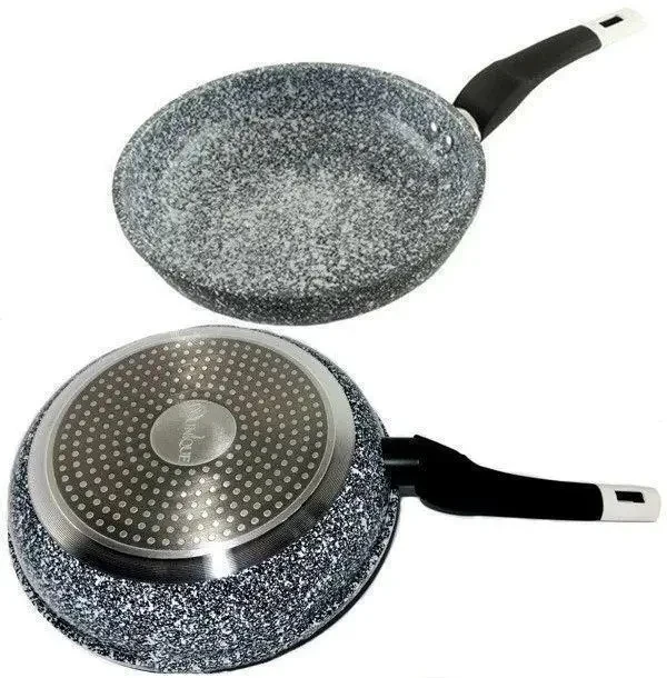 Сковорода с крышкой Unique UN-5114 22 см Светлый гранит (1751079046) - фото 7 Сковорода с крышкой Unique UN-5114 22 см Светлый гранит (1751079046) - фото 7