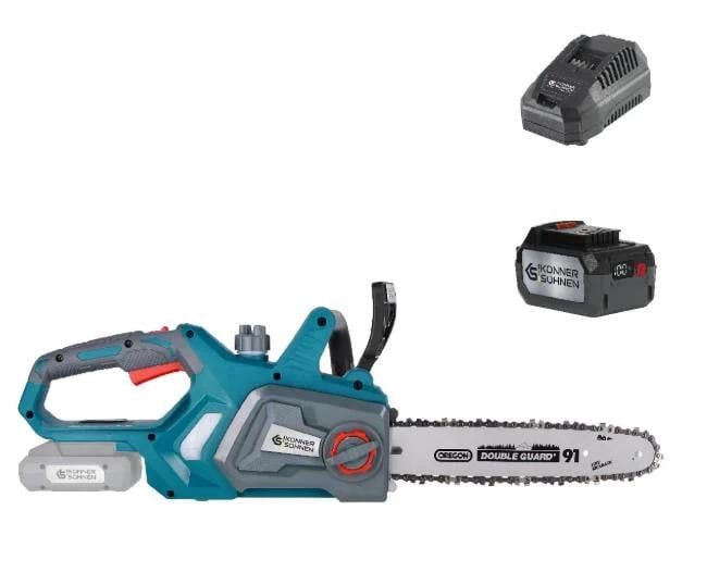 Электропила цепная аккумуляторная Konner&Sohnen KS CS20V-12 set max с аккумулятором и зарядным устройством (63243)