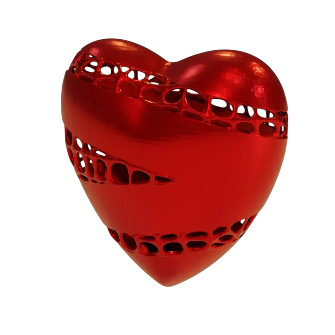 Декоративный элемент Valentine Heart Design 8 8 см 3D-печать Красный
