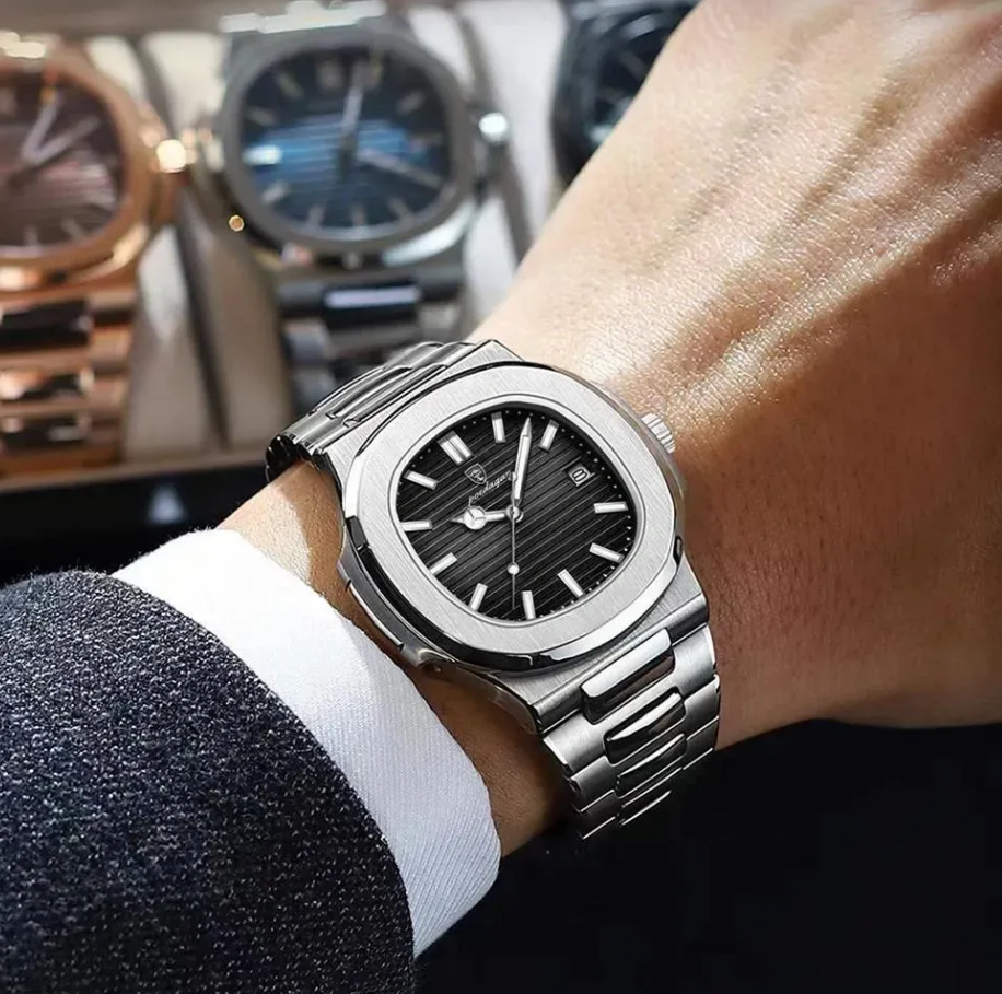 Наручний годинник чоловічий Poedagar Nautilus чорний циферблат Сріблястий (wt0549) - фото 2