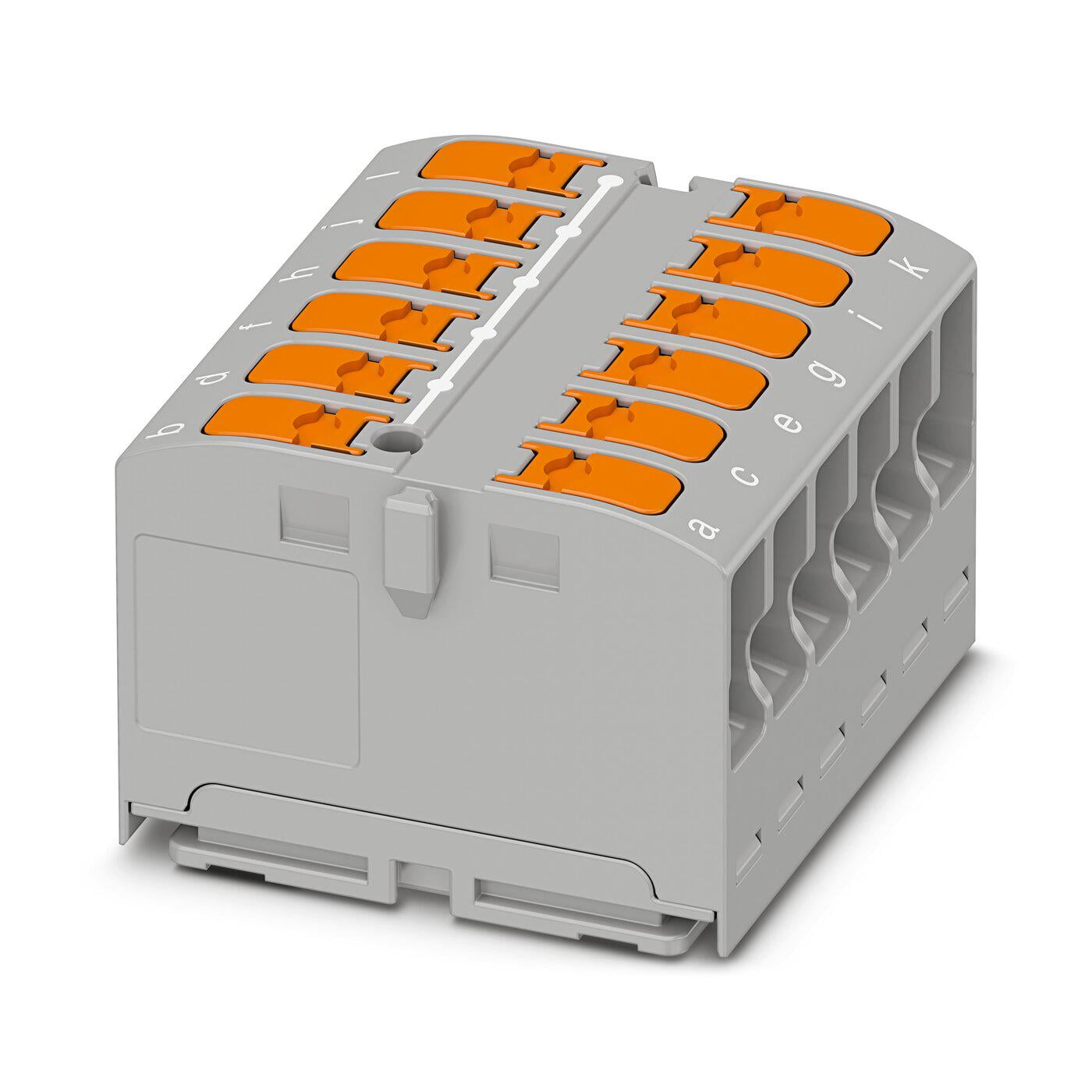 Розподільний блок Phoenix Contact PTVFIX 12X2,5 GY 450В 24A Push-in Сірий (1019572)