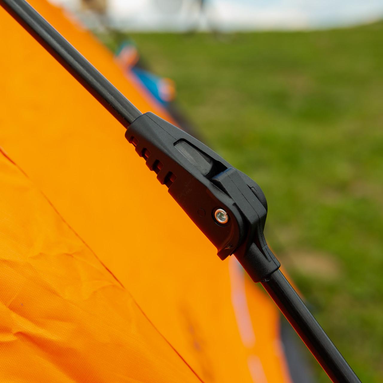 Палатка автоматическая двухместная водонепроницаемая 200х230х130 см Оранжевый - фото 3 Палатка автоматическая двухместная водонепроницаемая 200х230х130 см Оранжевый - фото 3