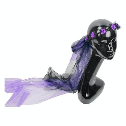 Венок готическая невеста SETA Decor 20-900BLK-VT