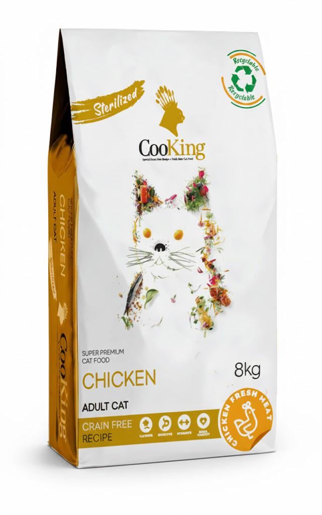 Корм сухой для стерилизованных котов Cooking Sterelized Cats полнорационный со свежим мясом 8 кг (31365327)