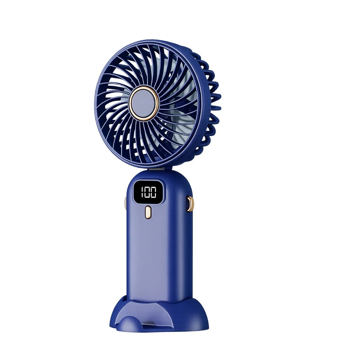 Вентилятор акумуляторний складний з індикатором Fan Mini Синій (1280)