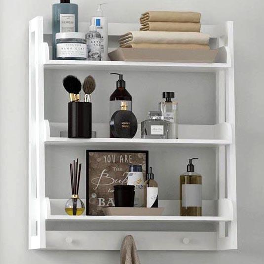 Полка для ванной из дерева Бамберг 50 Зефир (ВНП/502620)