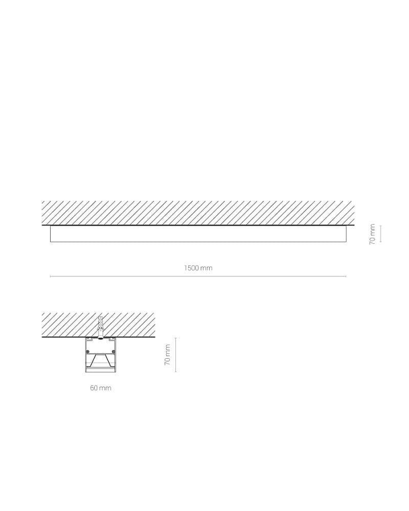 Линейный светильник Nowodvorski 10213 Cl Office Pro LED 40W 3000K 4540Lm (2229959345) - фото 4