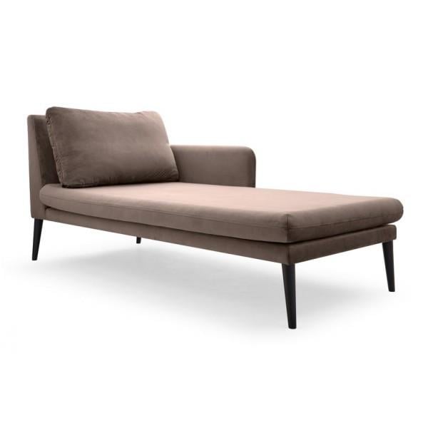 Диван-шезлонг Perfect Home Ines из натурального дерева/ДСП/ткань Velluto 29 Коричневый (49778)