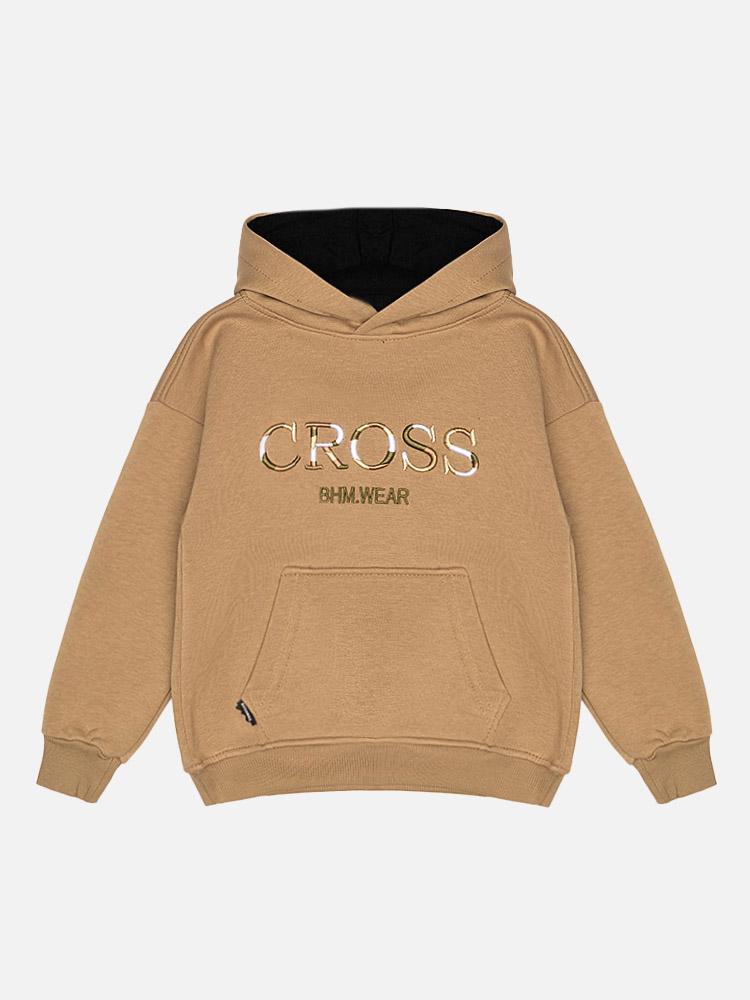 Худи для мальчика ЦБ-00228517 122 см Бежевый (28575674)