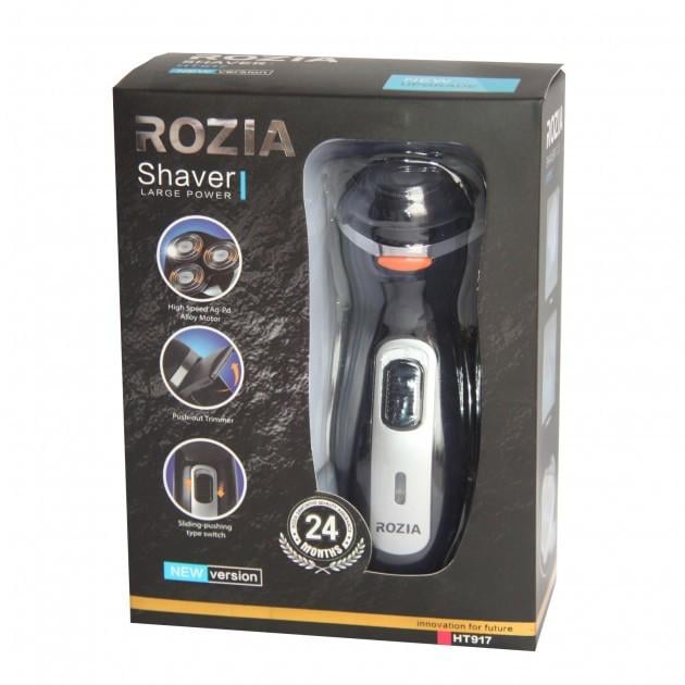 Электробритва аккумуляторная мужская для влажного и сухого бритья Rozia HT-917 Черный