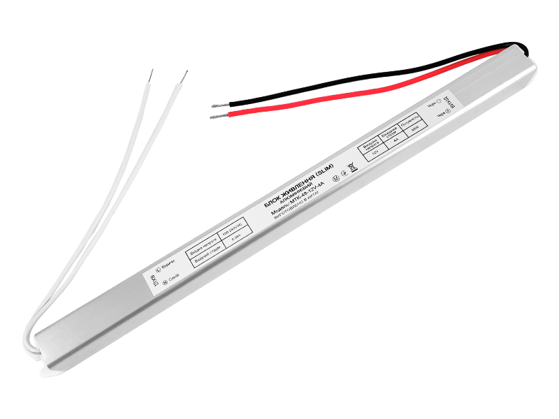 Блок питания MTK 48W-IP20 slim 12V (7025)