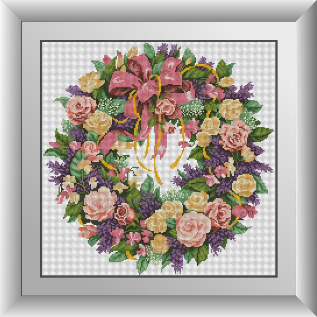 Алмазна мозаїка Dream Art Вінок з троянд 50x50 см (DA.30377)