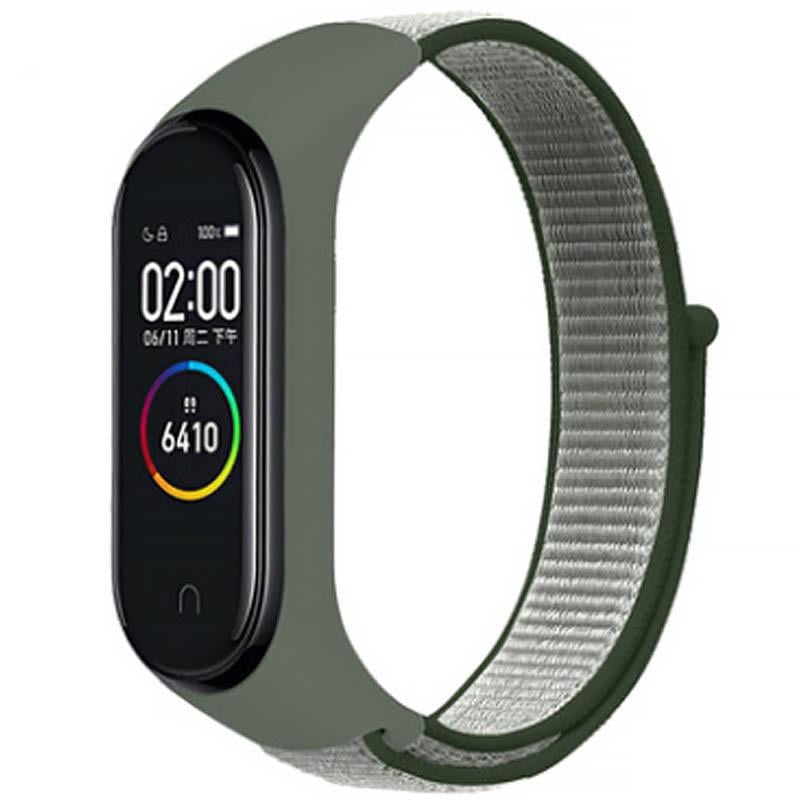 Ремінець Nylon New для Xiaomi Mi Band 3/4/5/6/7 Dark Olive/Green (00000077678_13)