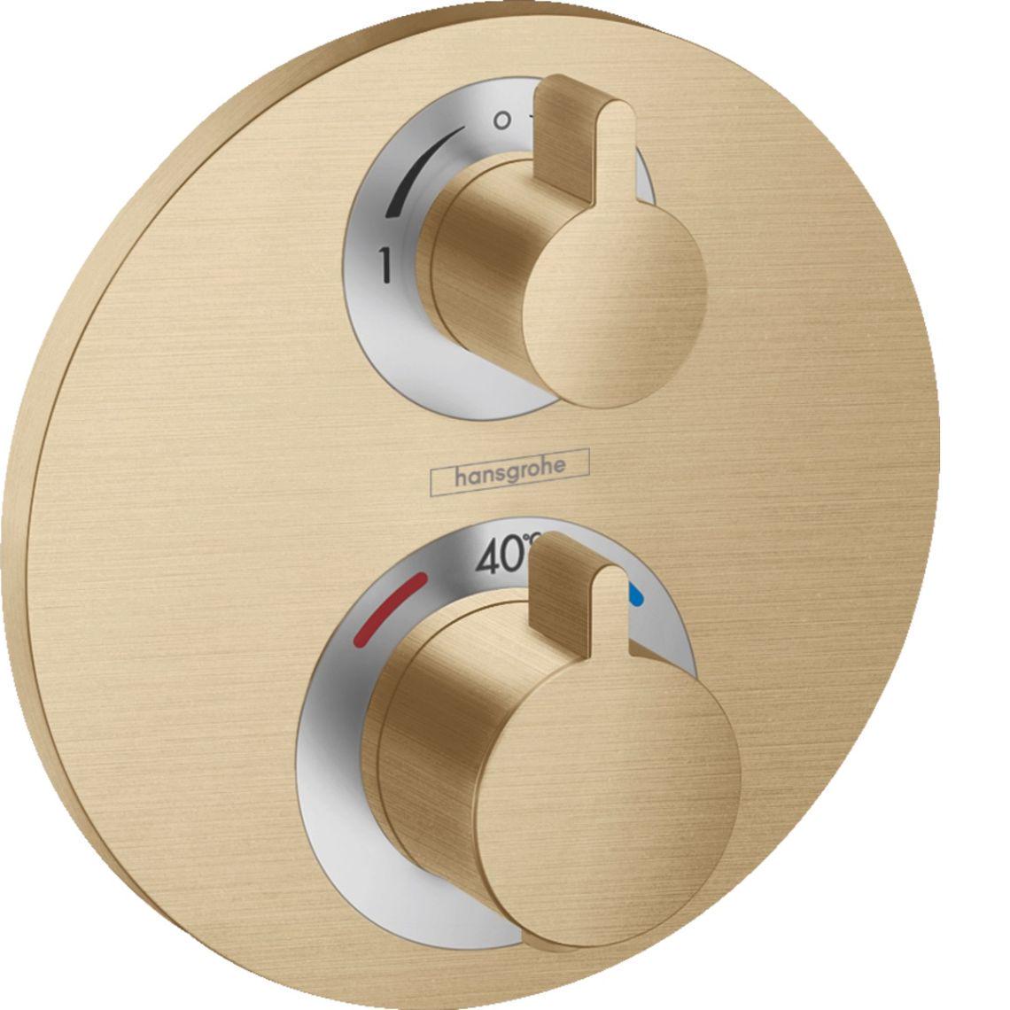 Термостат скрытого монтажа Hansgrohe Ecostat S с запорно-переключающим вентилем Бронзовый (15758140)