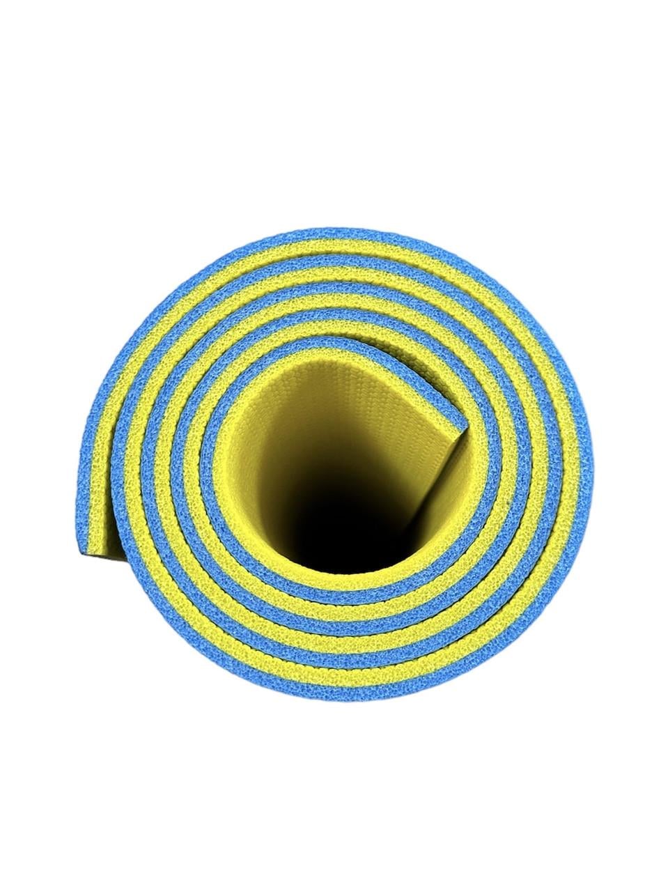 Коврик для фитнеса и йоги Termoizol толщина 10 мм 60х180 см Желто-синий