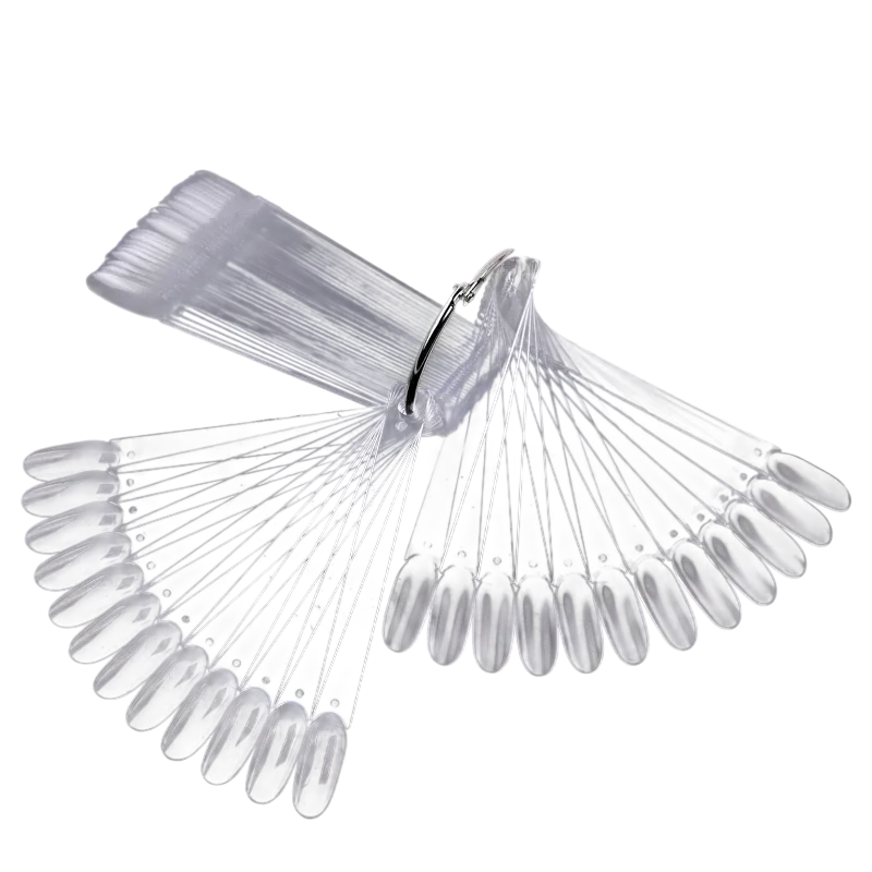 Типсы на кольце Овал 50 шт. Прозрачный (011774)