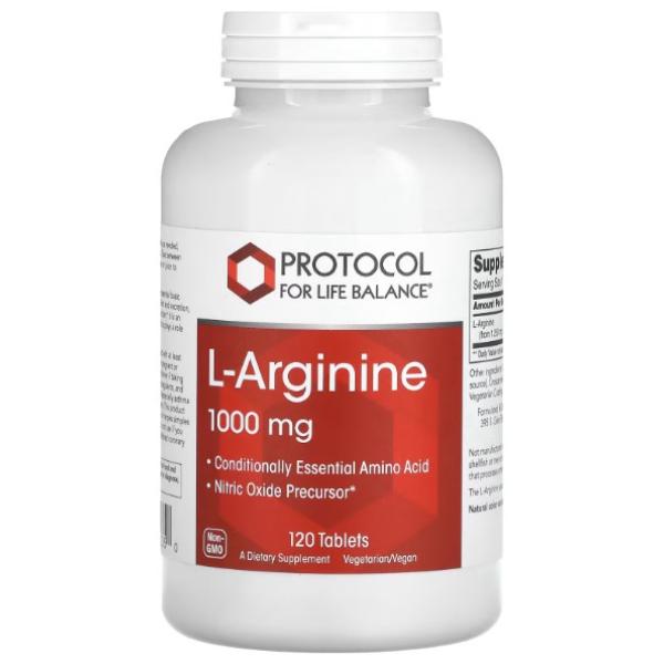 Аргинин Protocol for Life Balance Arginine 1000 мг 120 табл. (000026021)
