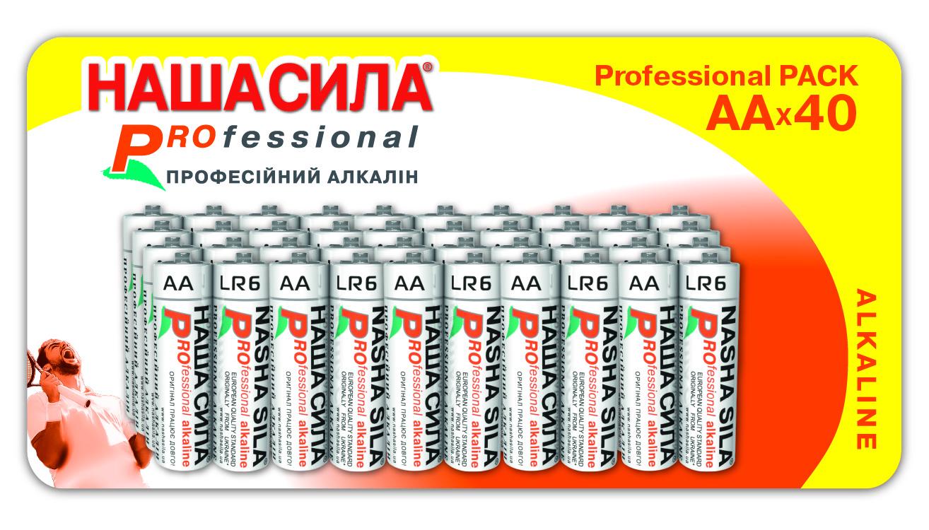 Батарейки НАША СИЛА Professional Alkaline AA 40 шт. (LR6)