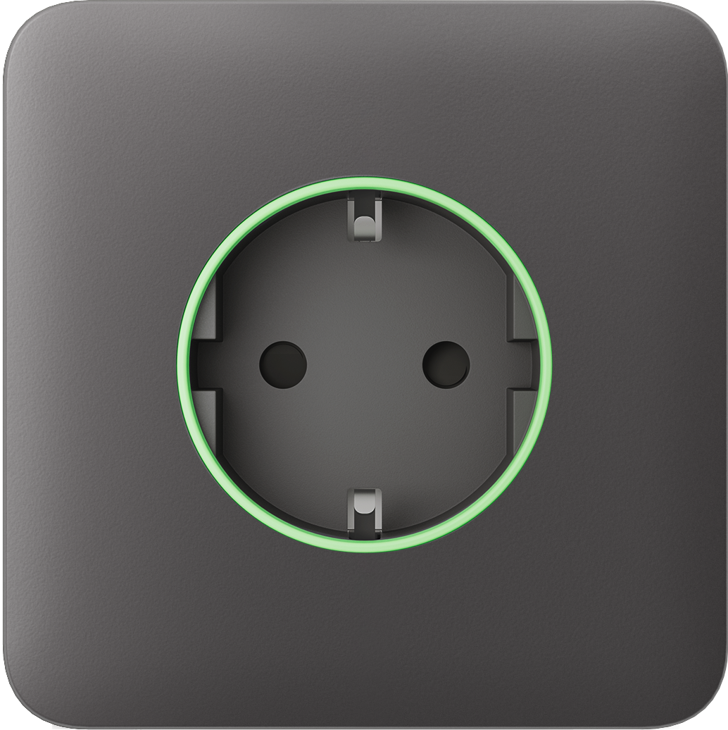 Панель передняя для встроенной розетки Ajax SoloCover Smart Gray (17329)
