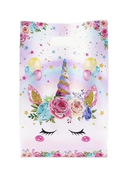 Подарункові пакети для смаколиків Єдиноріг поліетиленові 25х16,5 см 10 шт.