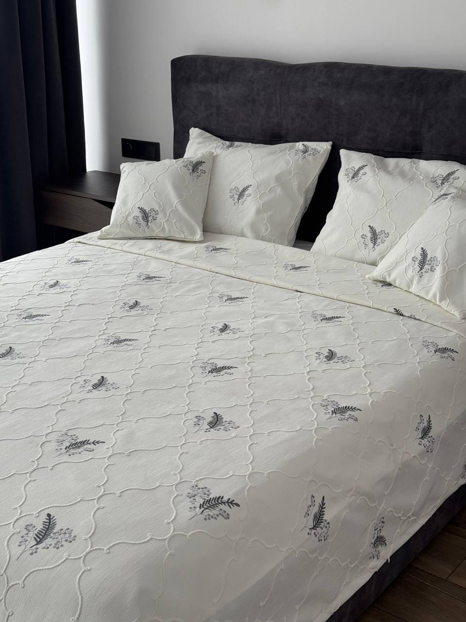 Покрывало Барокко №7 хлопок 200х250 см Молочный (55677-7-200x250cm) - фото 9