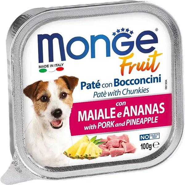 Корм для собак влажный Monge Dog Wet FRUIT свинина с ананасом 100 г (000025659)