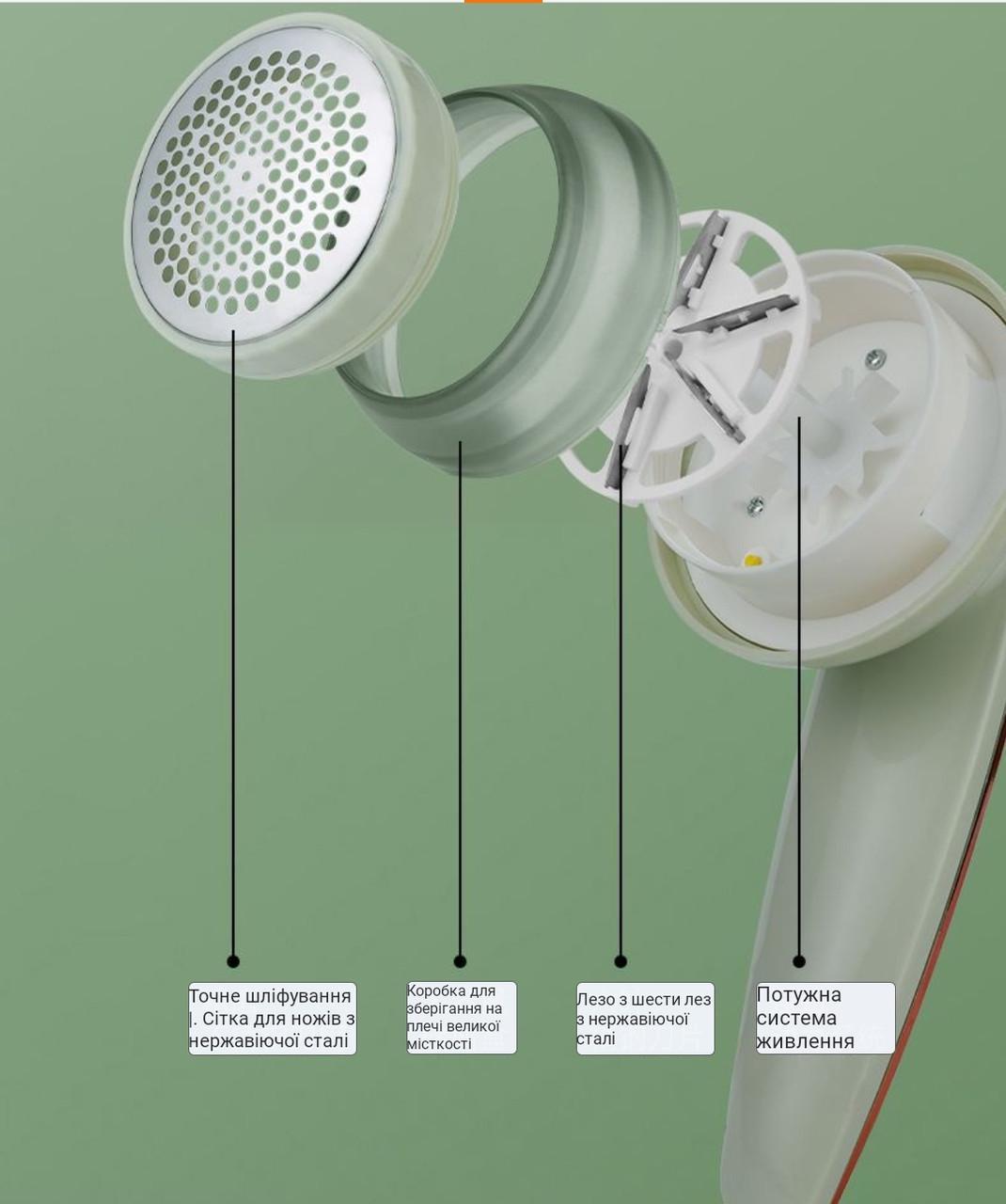 Машинка для видалення катишків YANGZI USB акумуляторна Зелений (2181538120) - фото 7 Машинка для видалення катишків YANGZI USB акумуляторна Зелений (2181538120) - фото 7