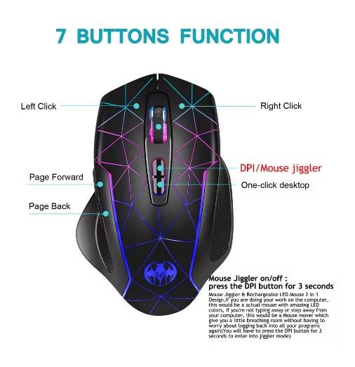 Миша бездротова ігрова з акумулятором та підсвічуванням RGB Black (M35) - фото 5 Миша бездротова ігрова з акумулятором та підсвічуванням RGB Black (M35) - фото 5