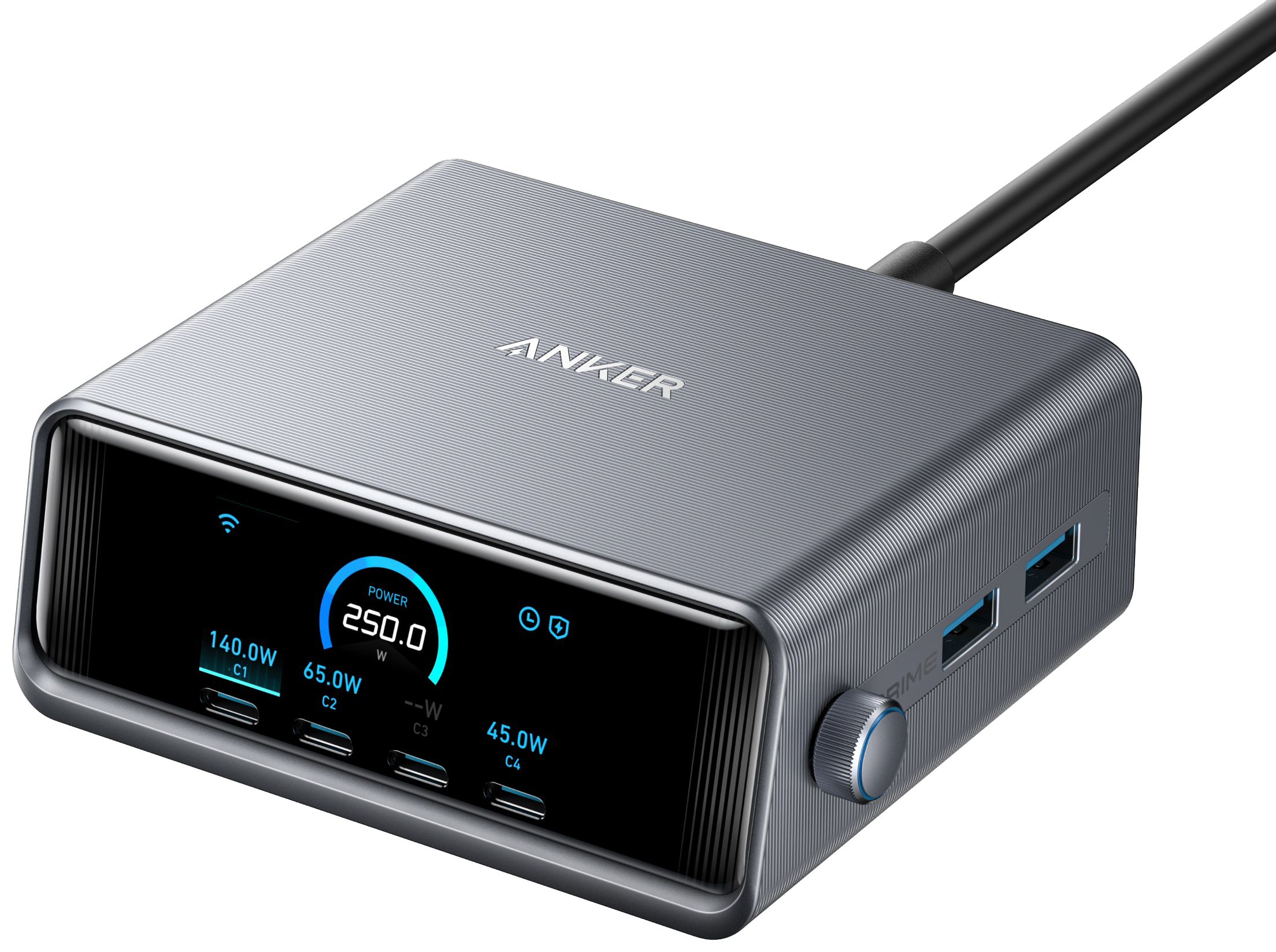Зарядний пристрій мережевий Anker GaNPrime Charger 250W 4xUSB-C PD & 2xUSB-A Black (UG-A2345341)