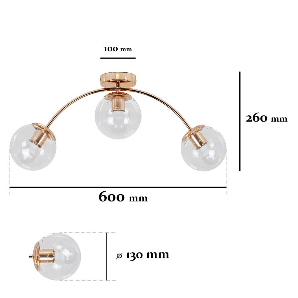 Люстра 7529907-3 Gold/Cl Золотой/Прозрачный (lvs4770) - фото 2