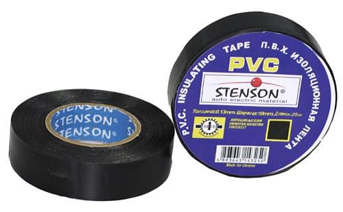Ізолента STENSON PVC 50 м чорна