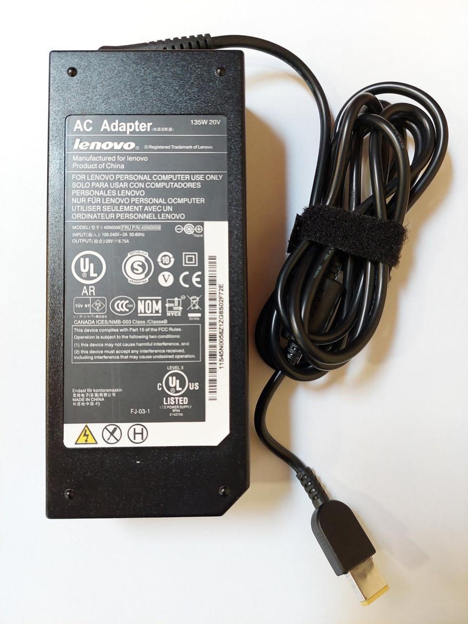 Блок питания для ноутбука Lenovo 20V 6,75A 135W square (1685694902)