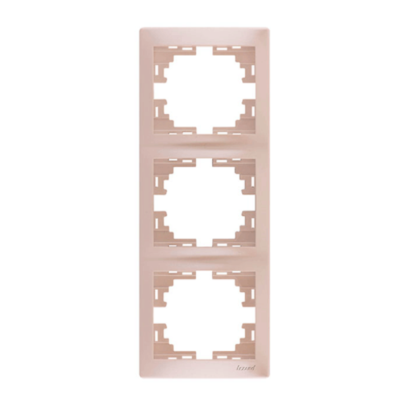 Рамка трехместная Mira перемутр вертикальный Белый (701-3000-153)