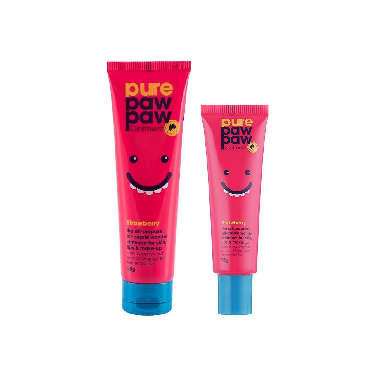 Набір бальзамів для губ відновлюючих Pure Paw Paw Duo Strawberry (29329401000323)