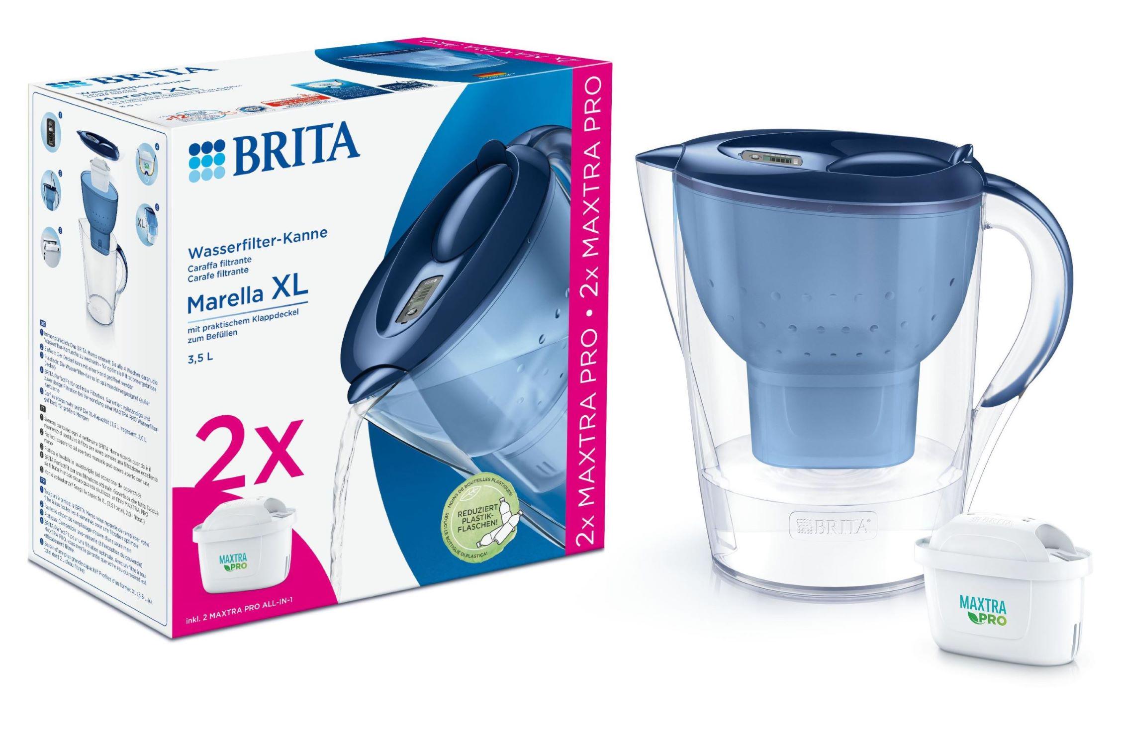 Фильтр-кувшин BRITA Marella XL Memo MXPro и 2 картриджа 3,5 л Синий (1052786) - фото 5